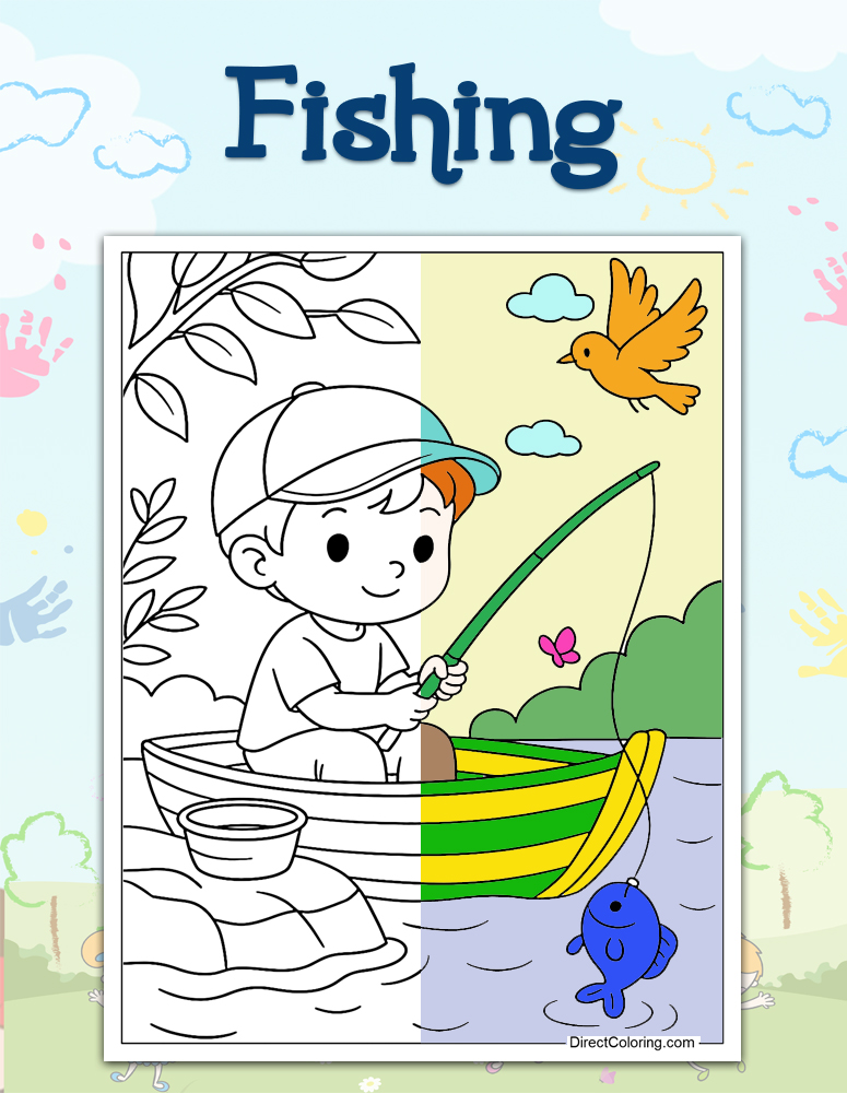 Fishing Coloring Pages